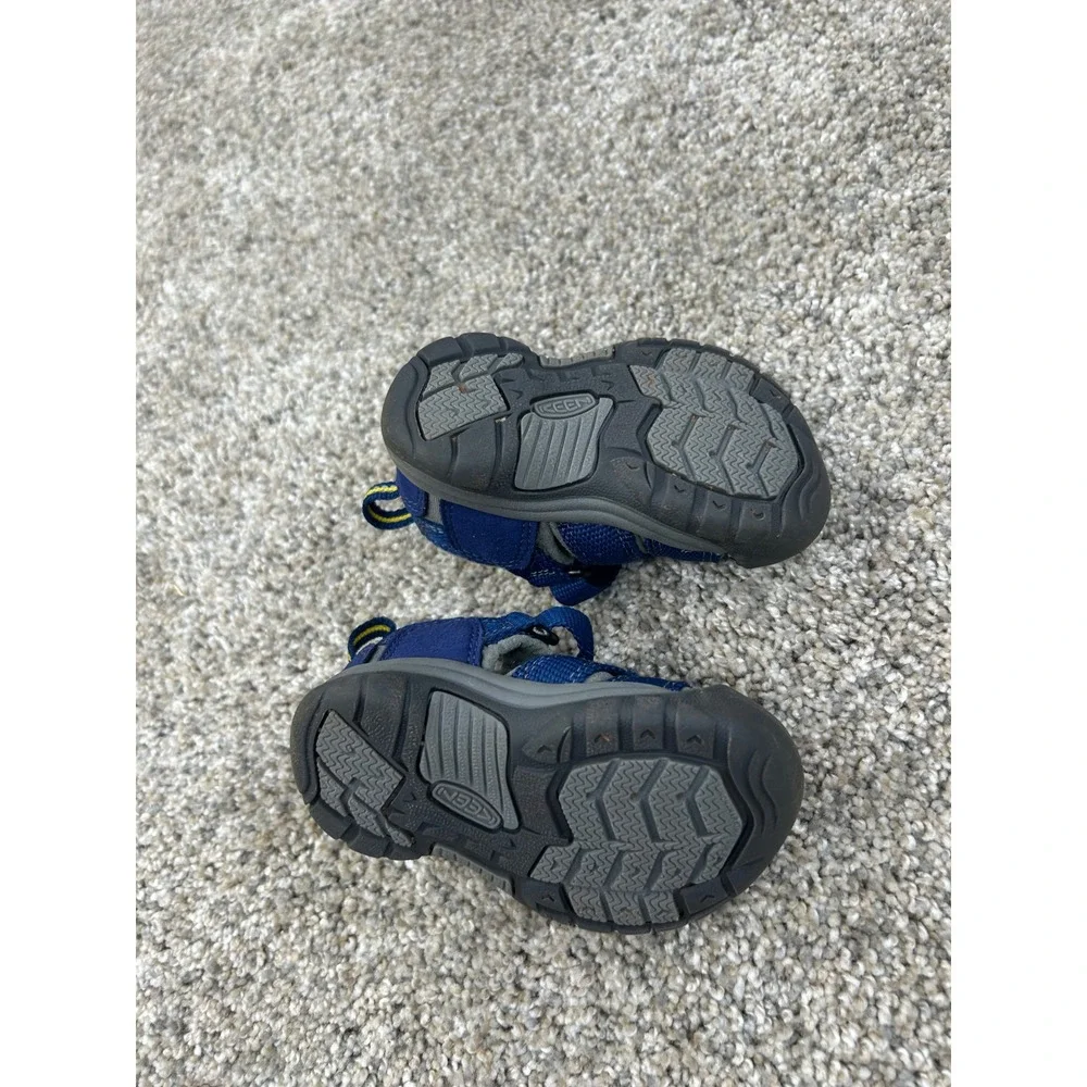 Keen Seacamp II CNX Blue Yellow Kids Sandals Size 4 Toddler 1021492 Water Shoes